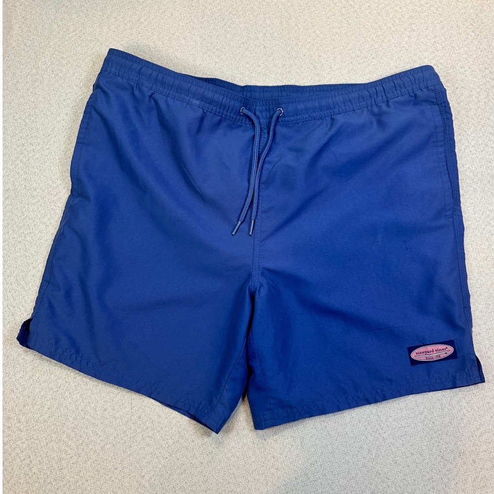 Vineyard Vines Swim Trunks Mens Medium Blue Polyester Classic Coastal Beachwear